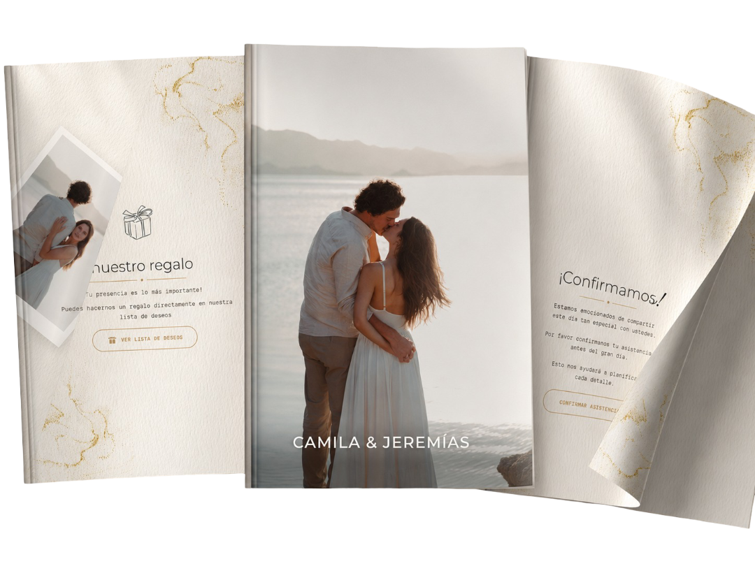 Mockup Plan Magazine: revista digital interactiva de matrimonio — Invite-me Chile